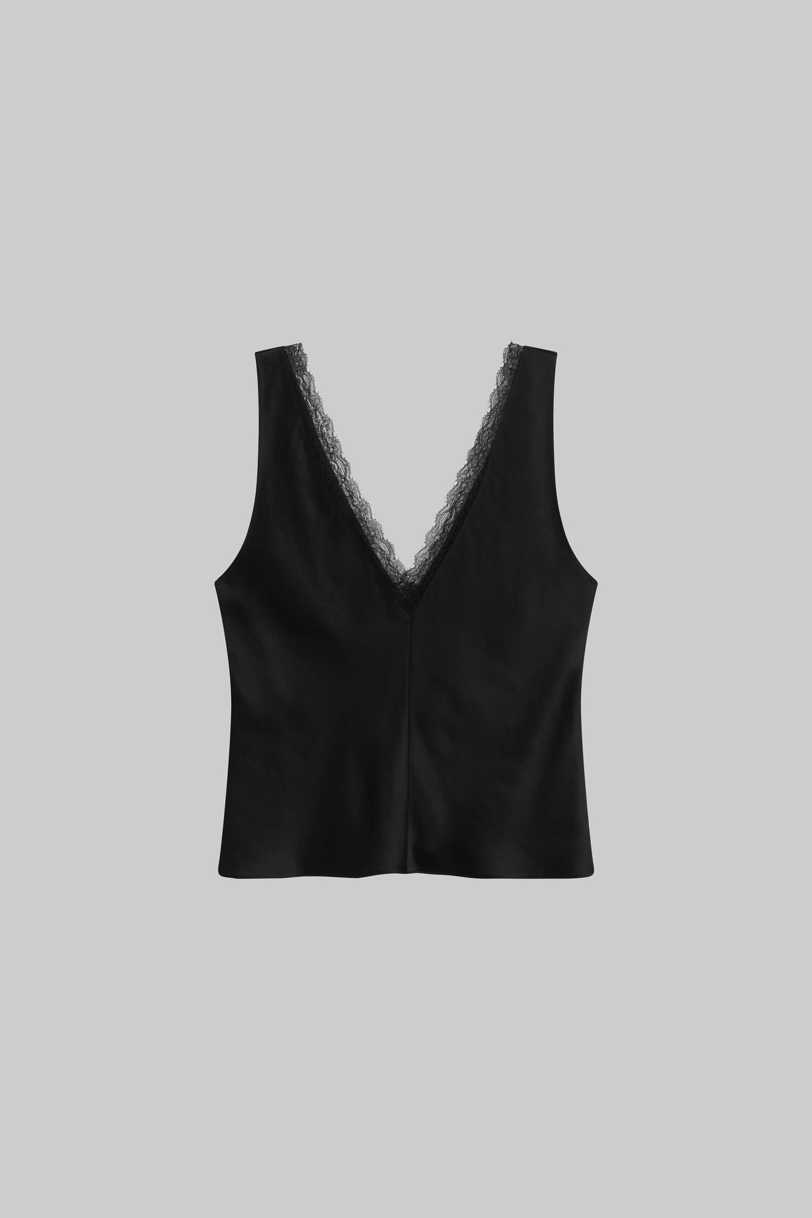 Barb Lace V Neck Tank-2
