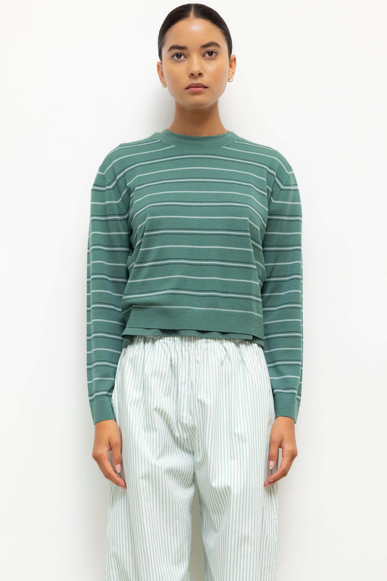 James Stripe Classic Crew