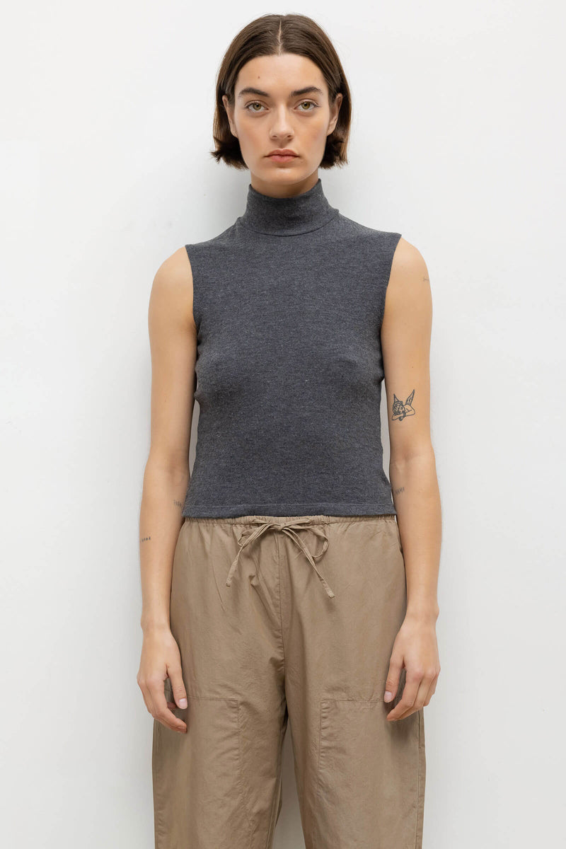 ELECTRIC LOGO TURTLENECK SWEAT グレーL Turtleneck Sweater With Side Slits In Supersoft Yarn For