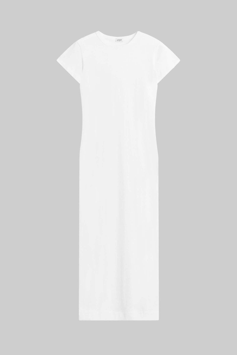 chinese dress ladies Cinched Maxi Shirt Dress in White main image 0