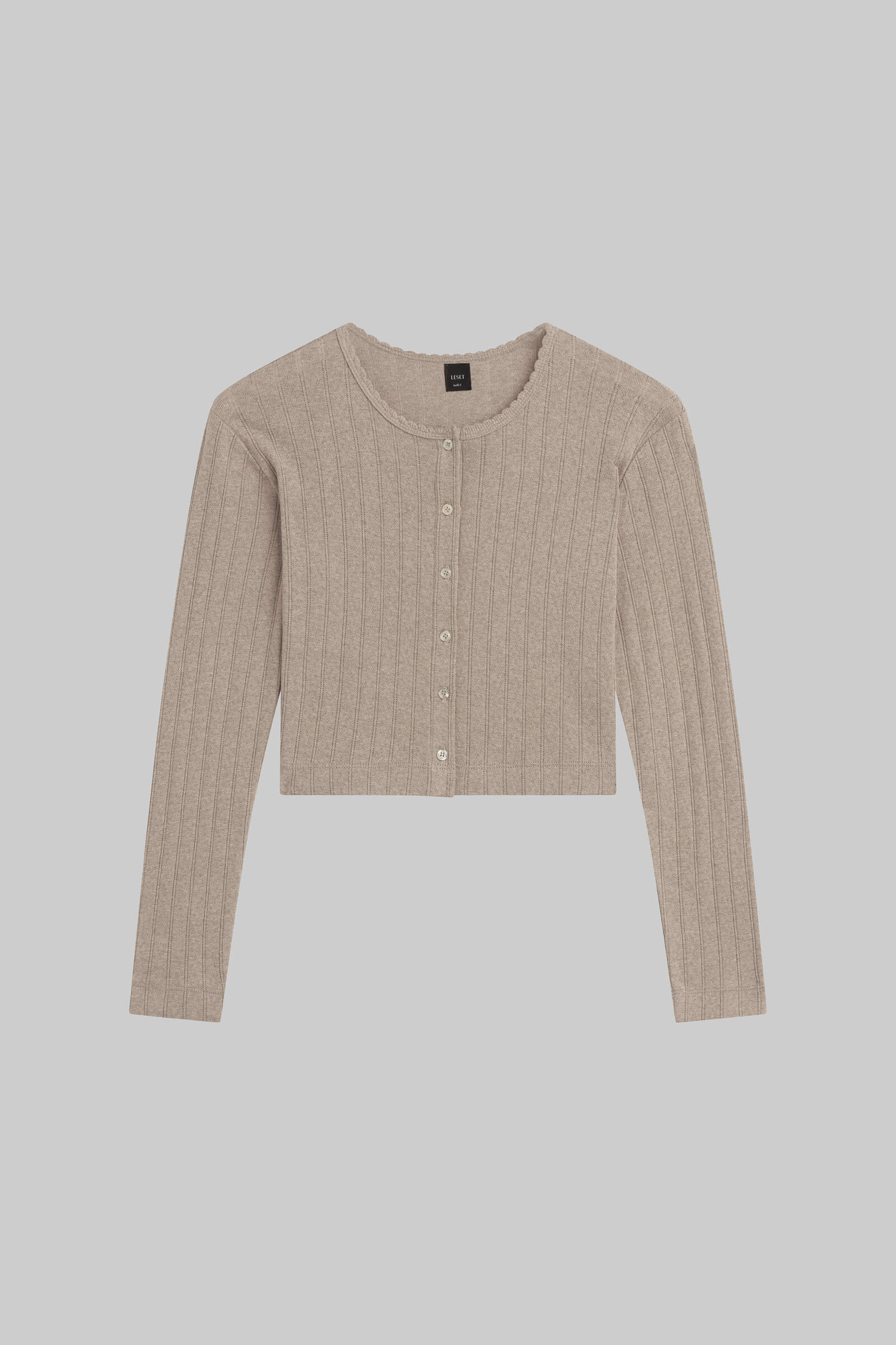 Pointelle Crop Cardigan-2