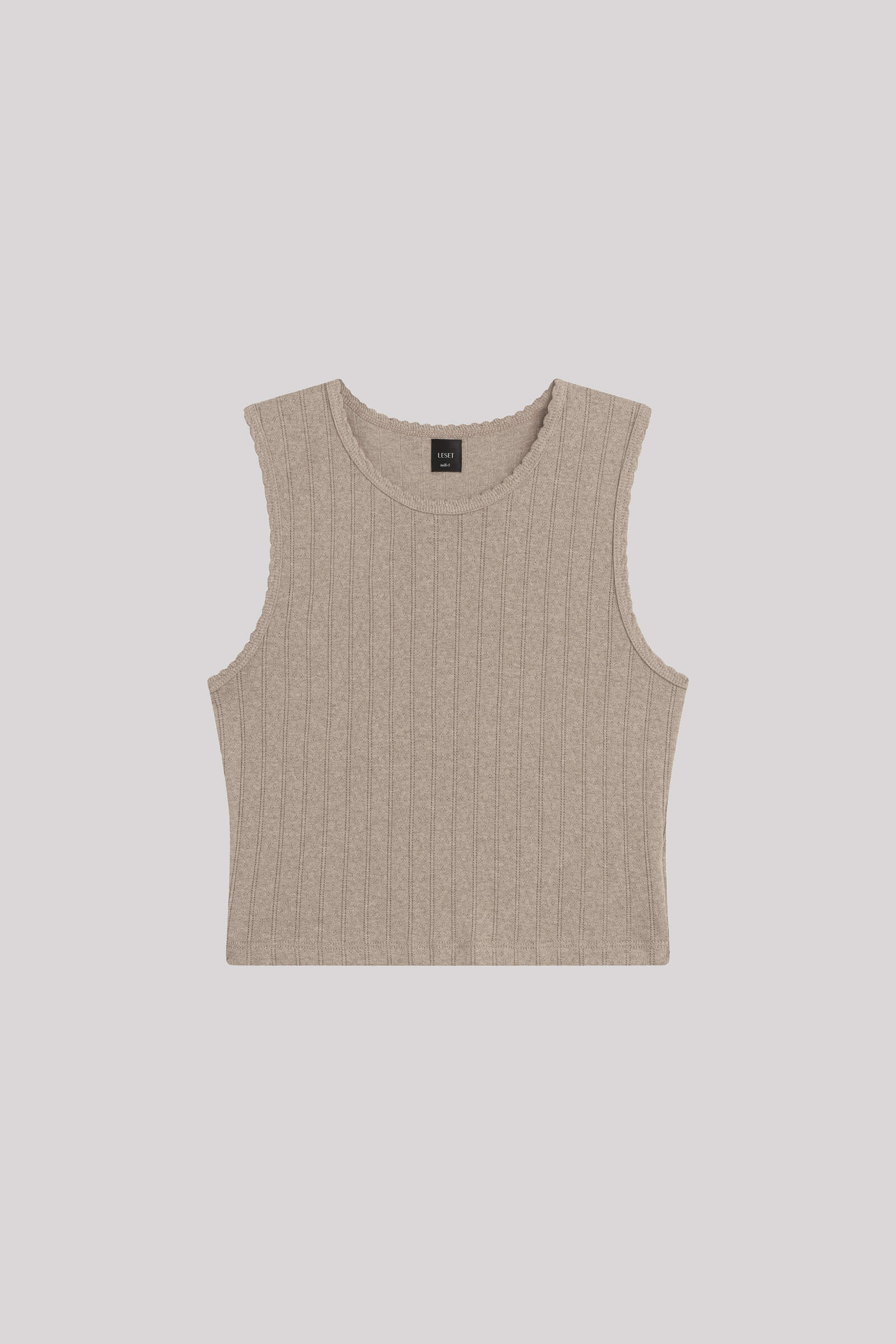 Pointelle Sleeveless Crew-2