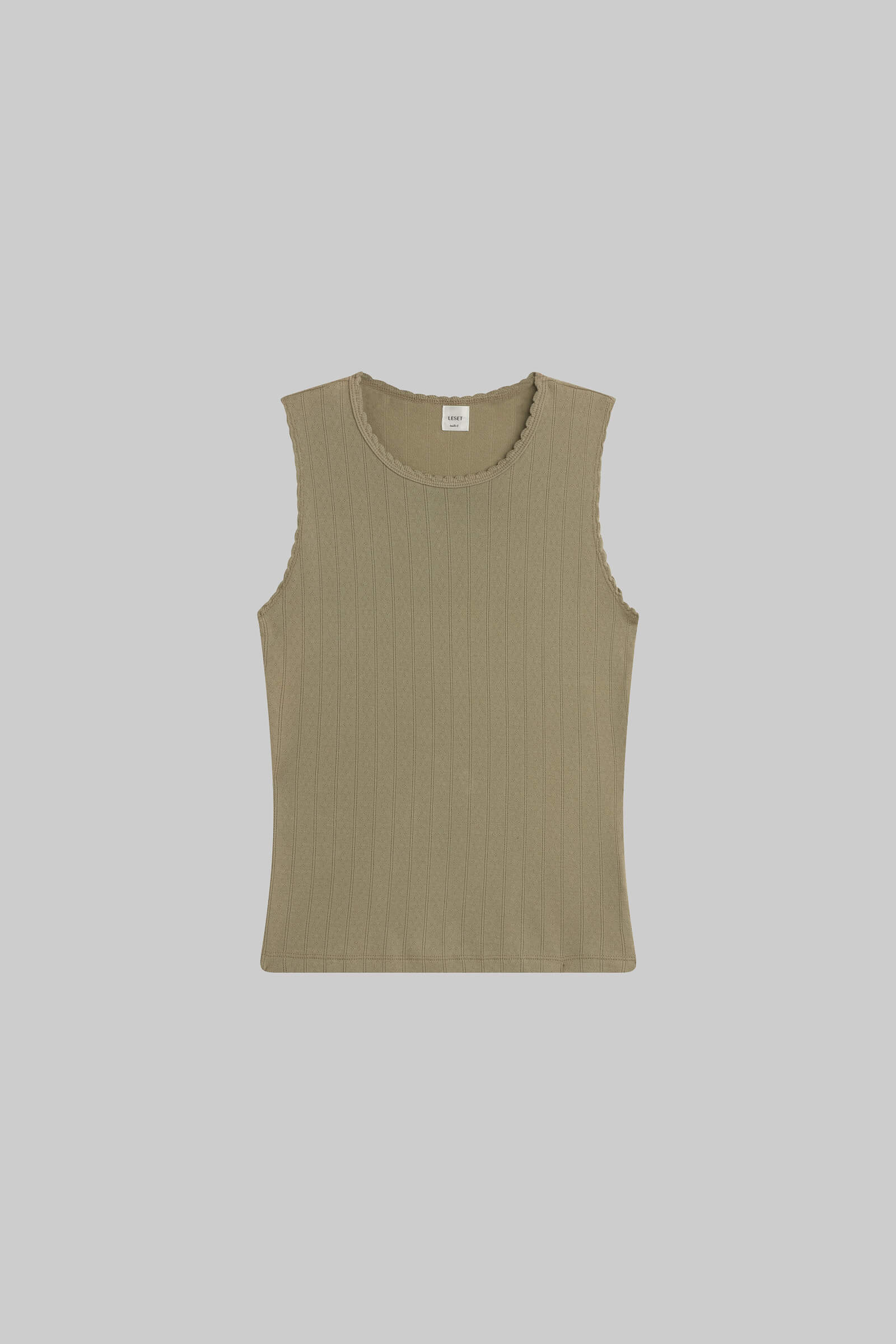 Pointelle Sleeveless Crew-2