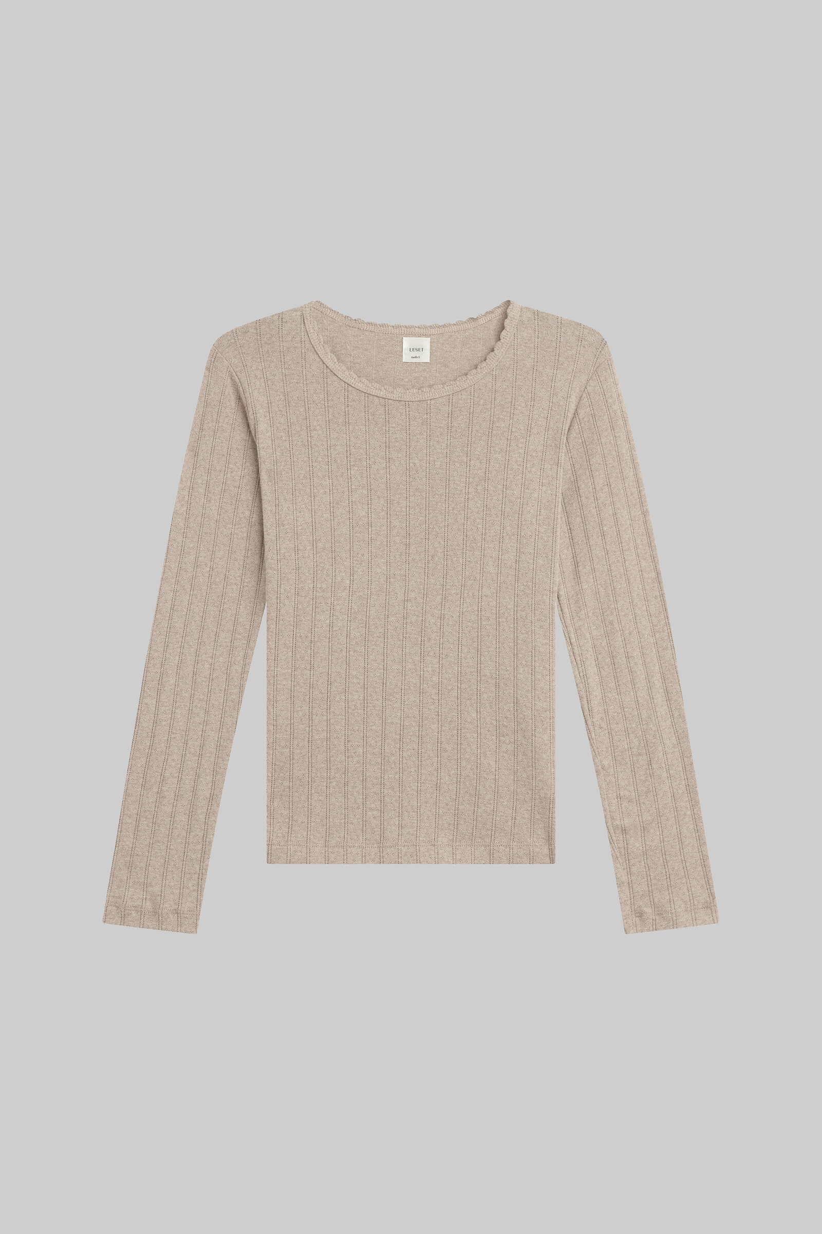 Pointelle Slim Fit Long Sleeve-2