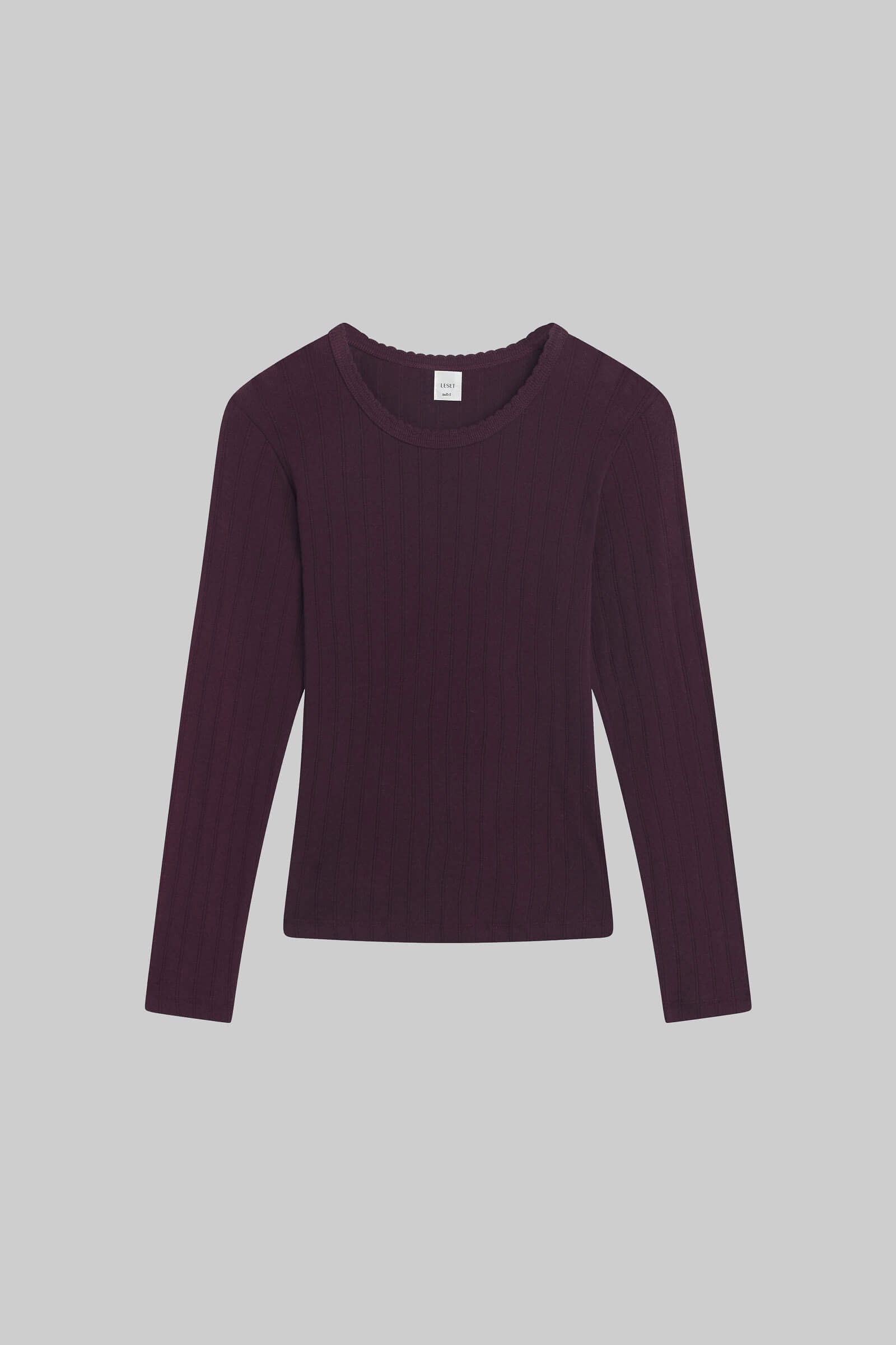 Pointelle Slim Fit Long Sleeve-2