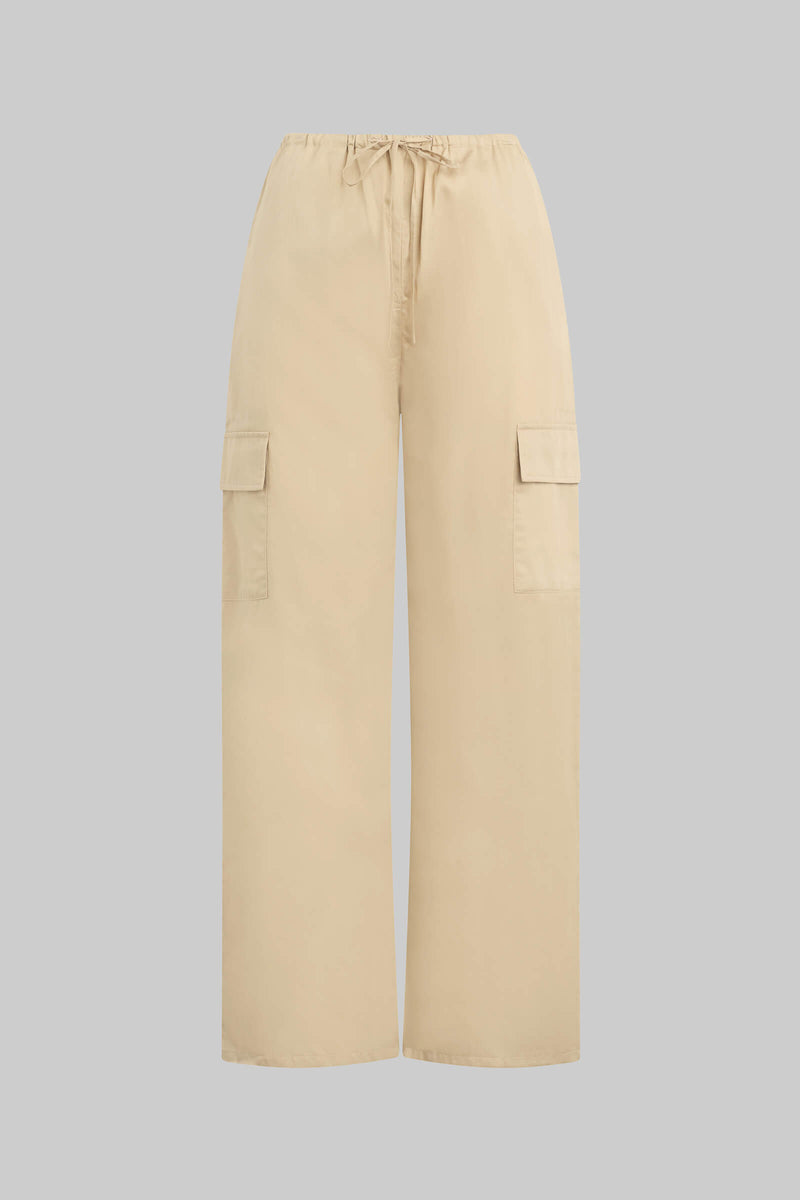 新品タグ付きクラネCHEMICAL LACE SALOPETTEE PANTS Cotton and lace trousers for women 251tp2409 Light Beige