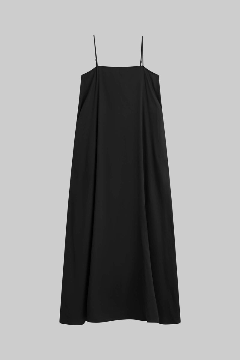 LESET Yoko Maxi Dress in Black in Cotton