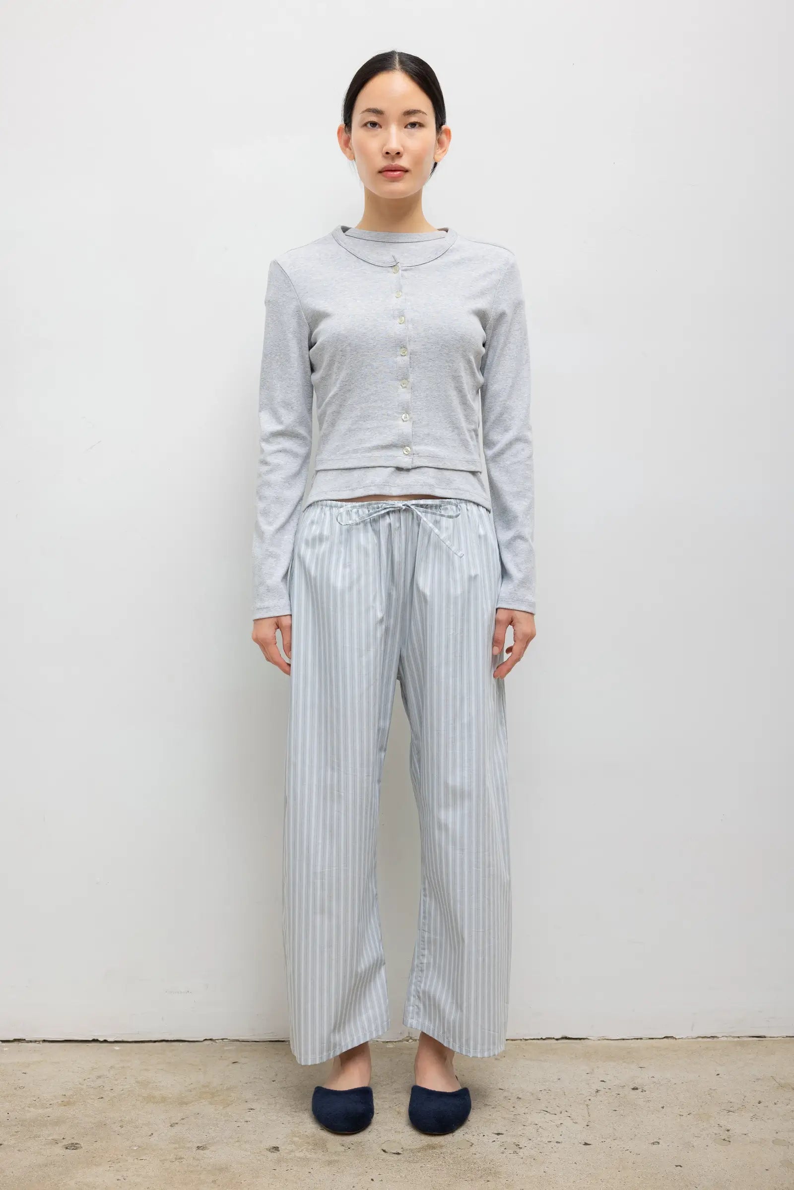 Yoshi Stripe Crop Drawstring Pant