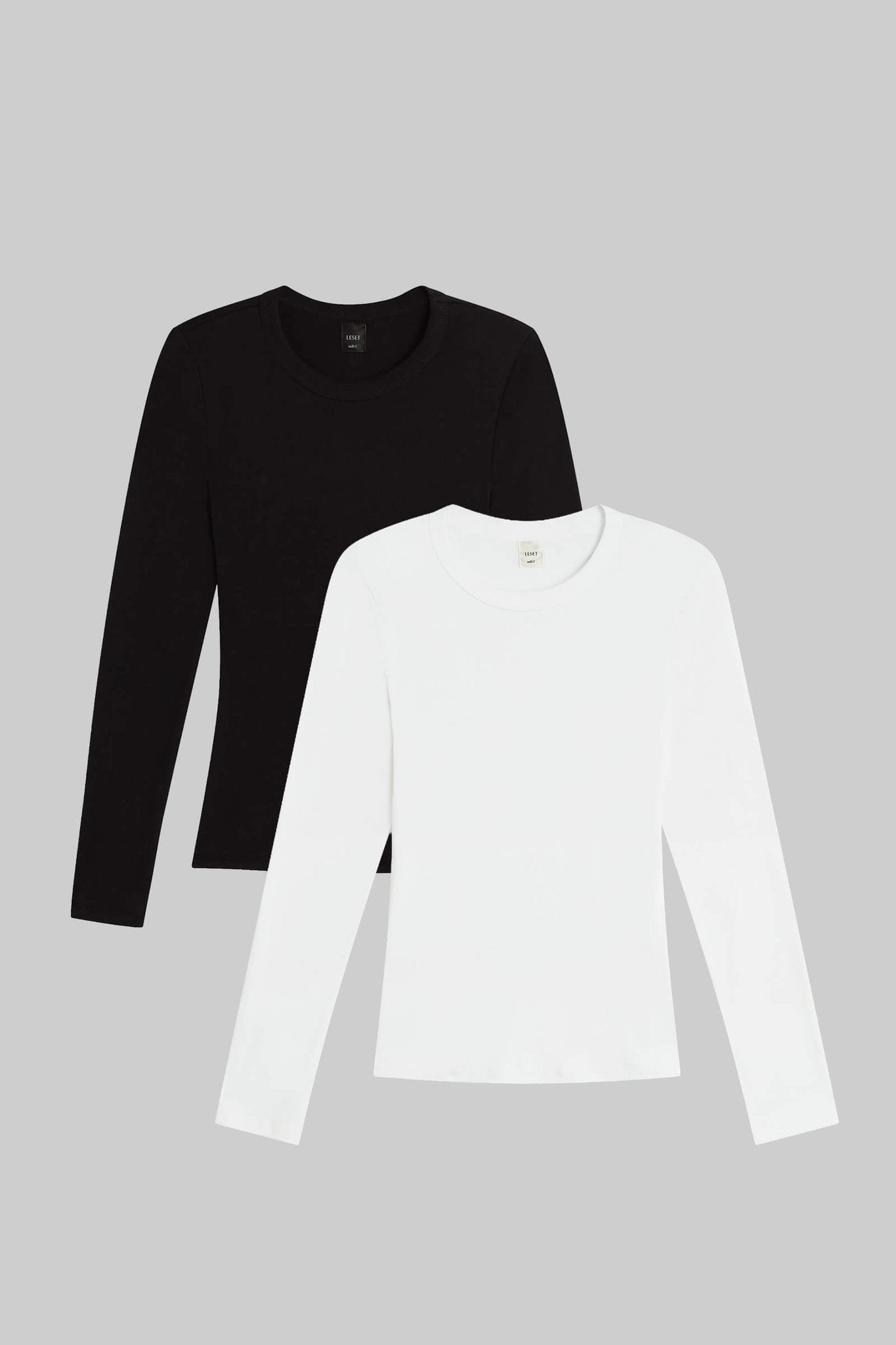 The Nando Slim Fit Long Sleeve 2 Pack - White/Black