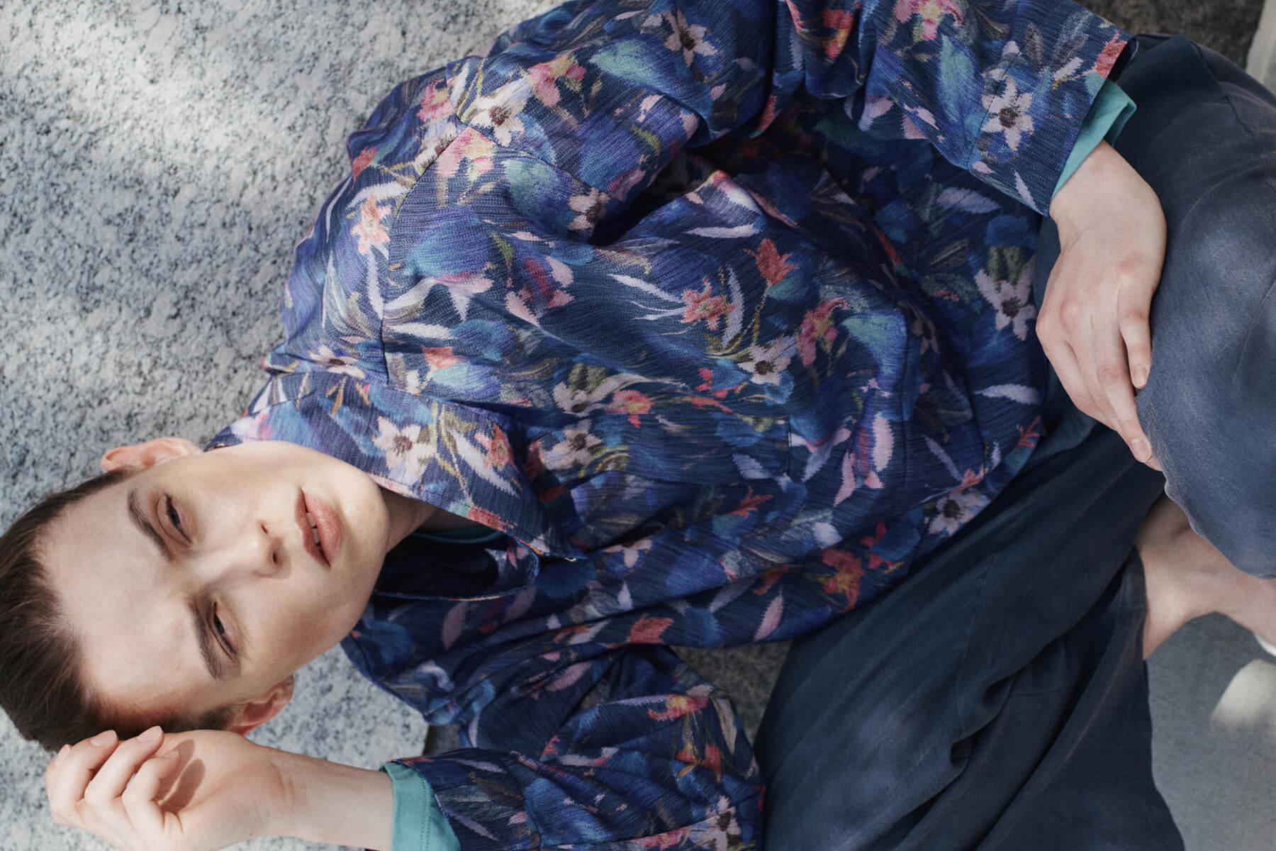 Close up of floral jacket
