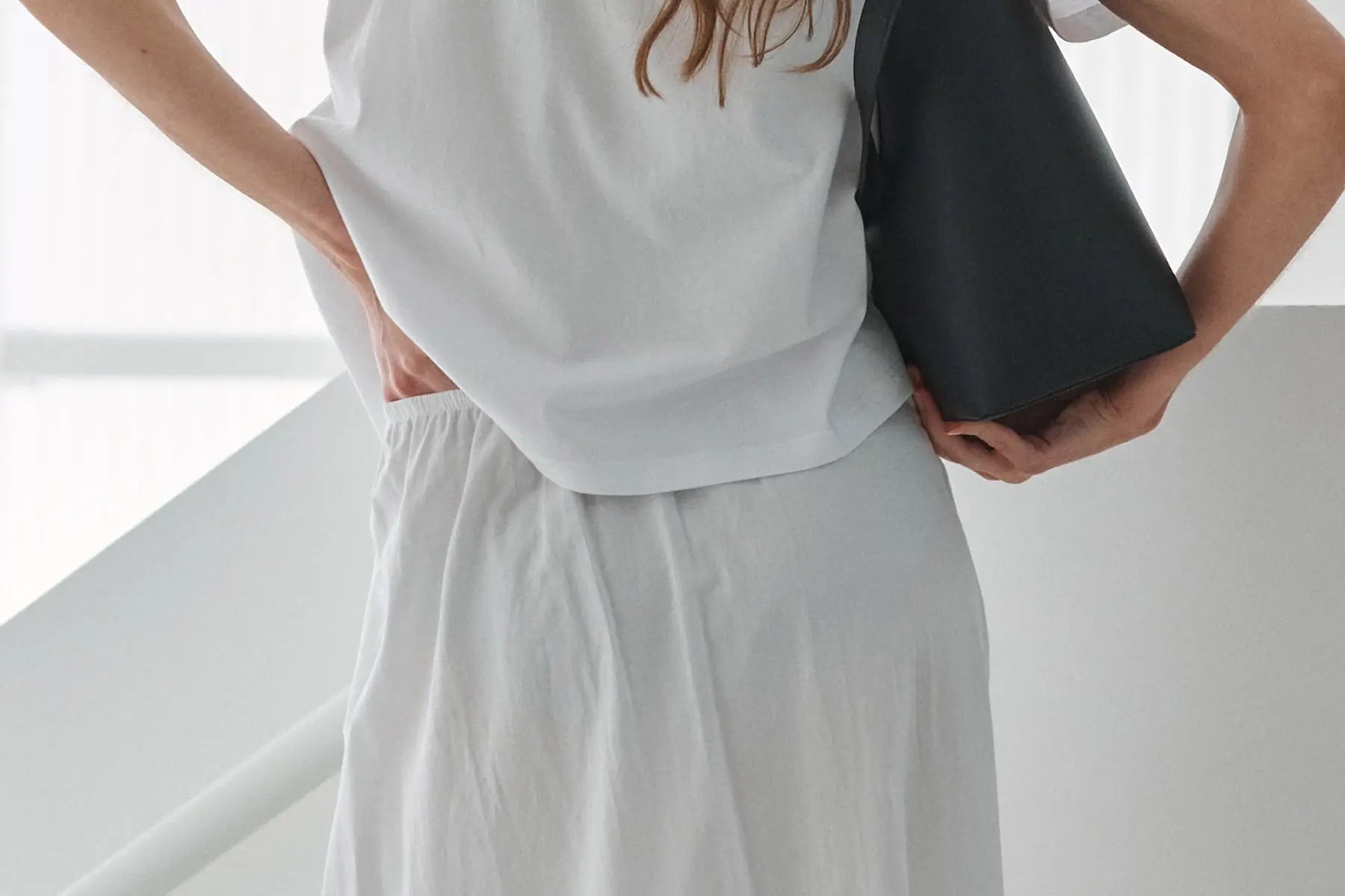 yoko white maxi skirt.