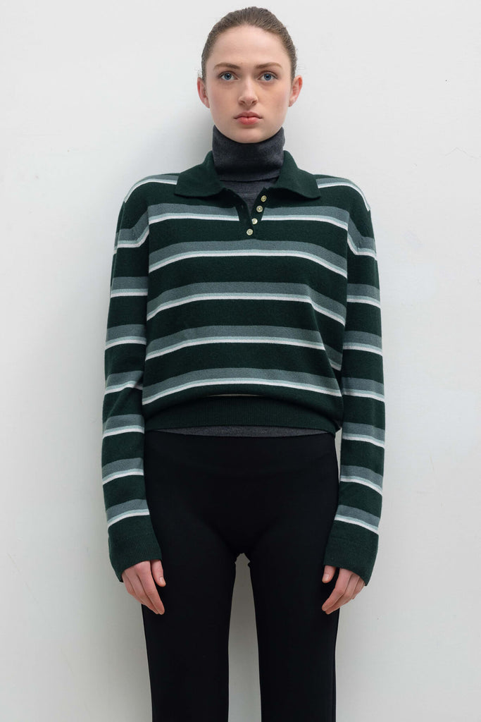 トップス tightbooth STRIPE KNIT POLO OLIVE XL トップス tightbooth STRIPE KNIT POLO OLIVE XL STRIPE KNIT OPEN