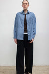 Yoshi Stripe Classic Oversized Button Down