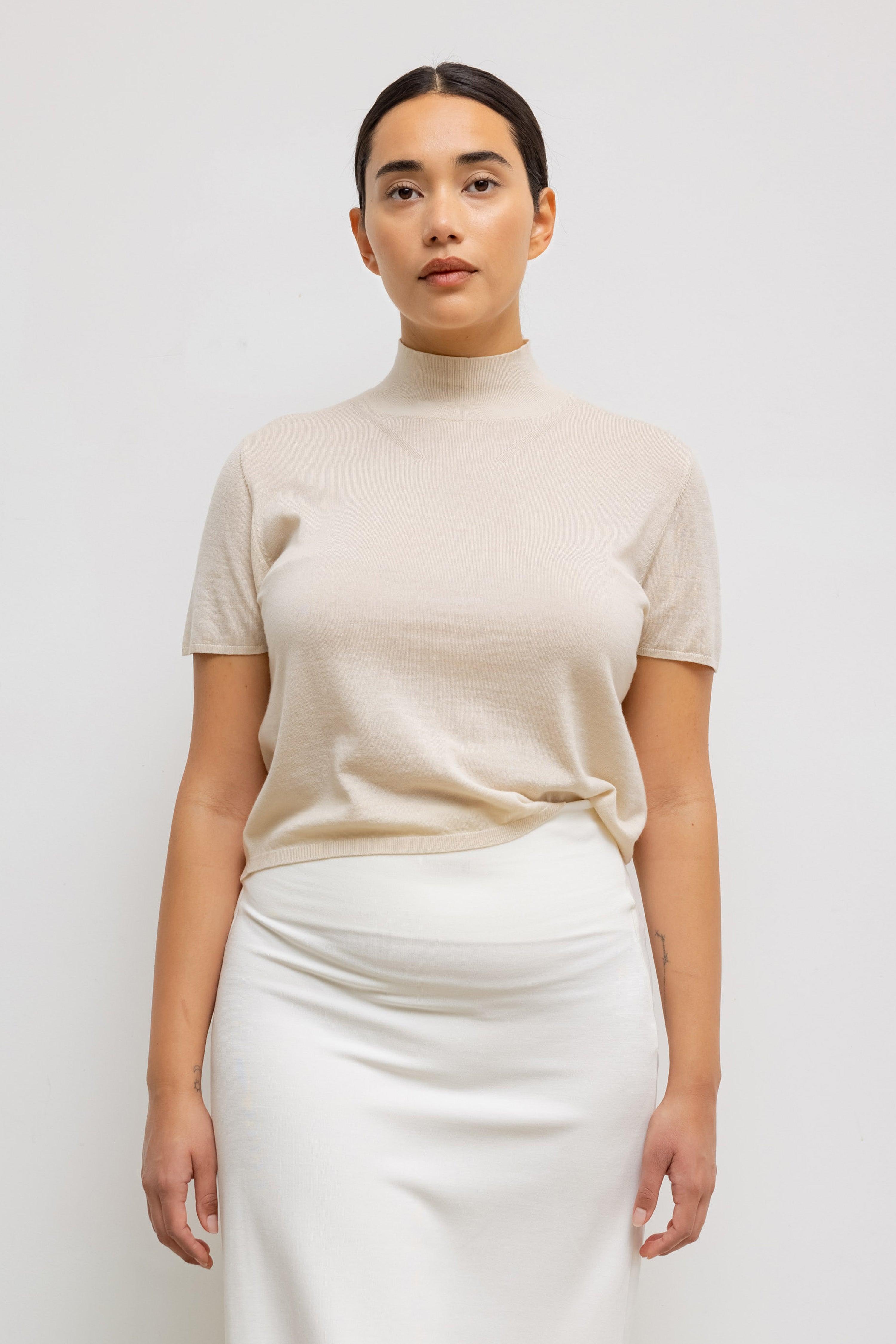 James Short Sleeve Turtleneck