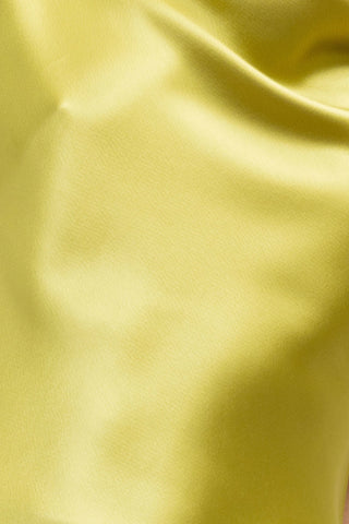 Close up of Barb satin chartreuse
