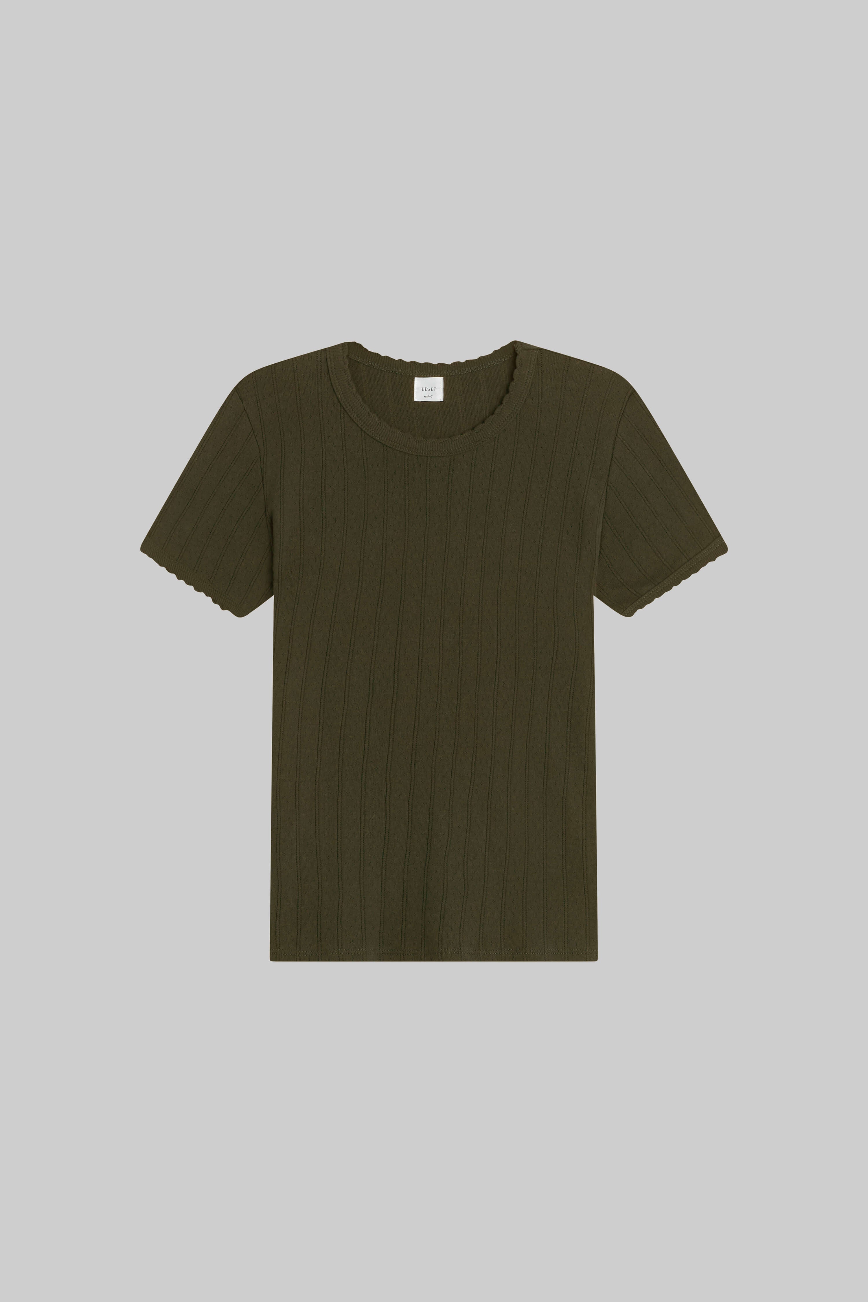 Pointelle Slim Fit Tee-2