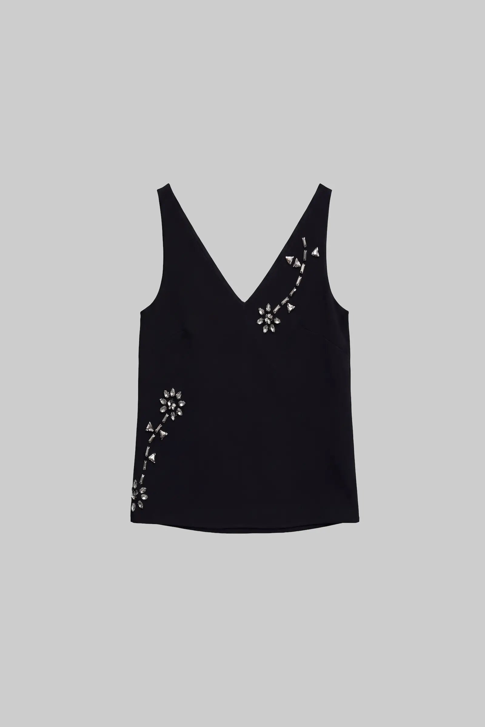 Pre-Order: Arielle Embroidered V Neck Tank