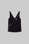 Pre-Order: Arielle Embroidered V Neck Tank