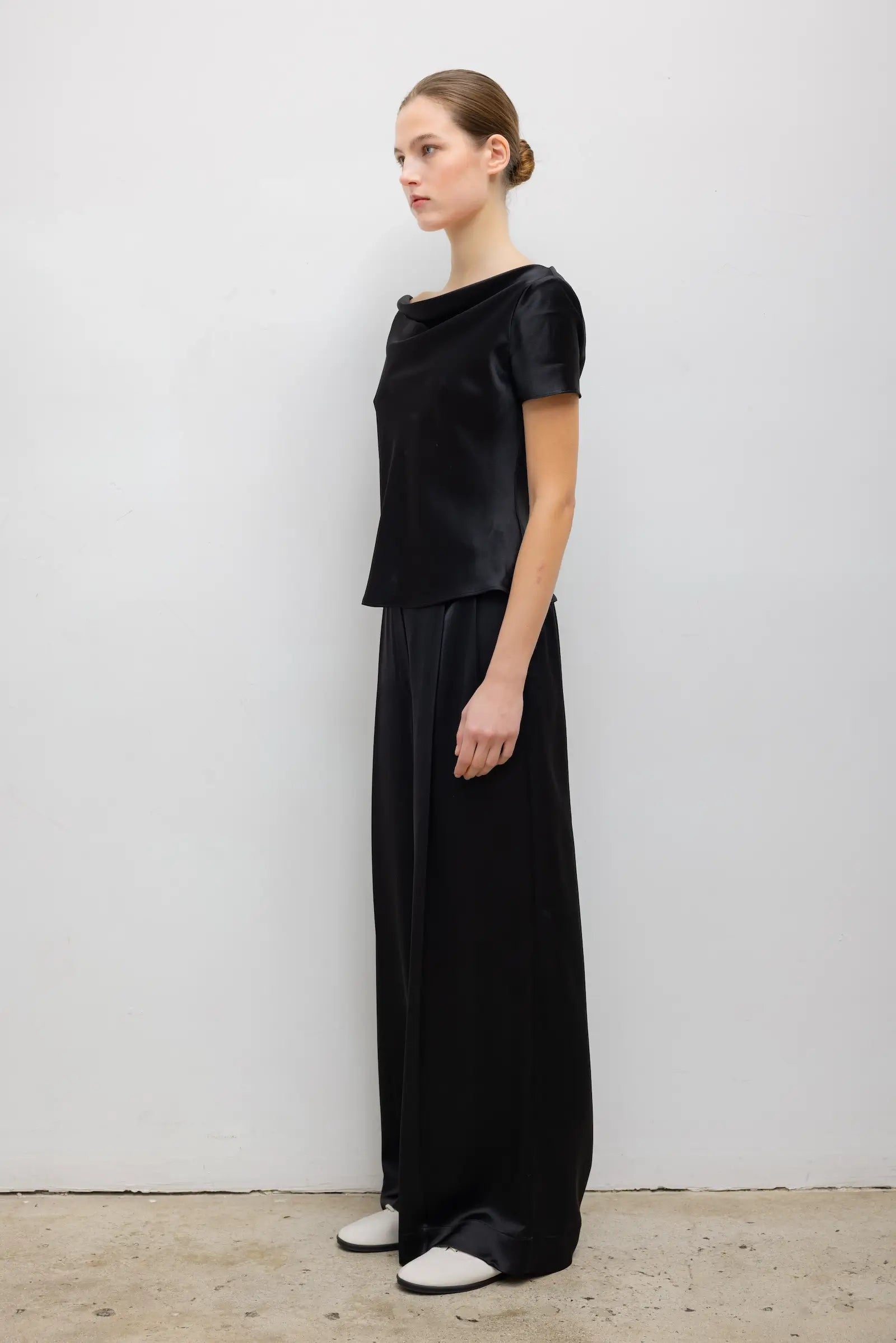 Pre-Order: Barb Draped Neck Cap Sleeve