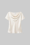 Barb Draped Neck Cap Sleeve