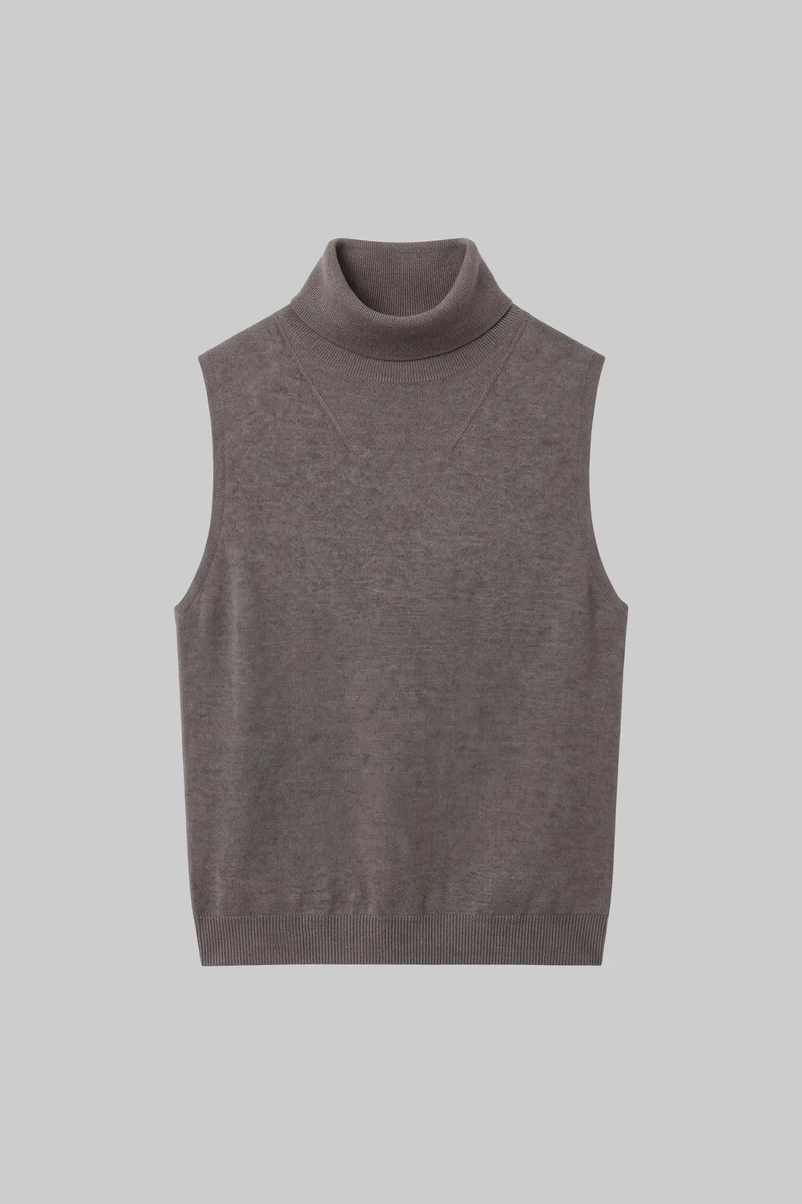 James Sleeveless Turtleneck