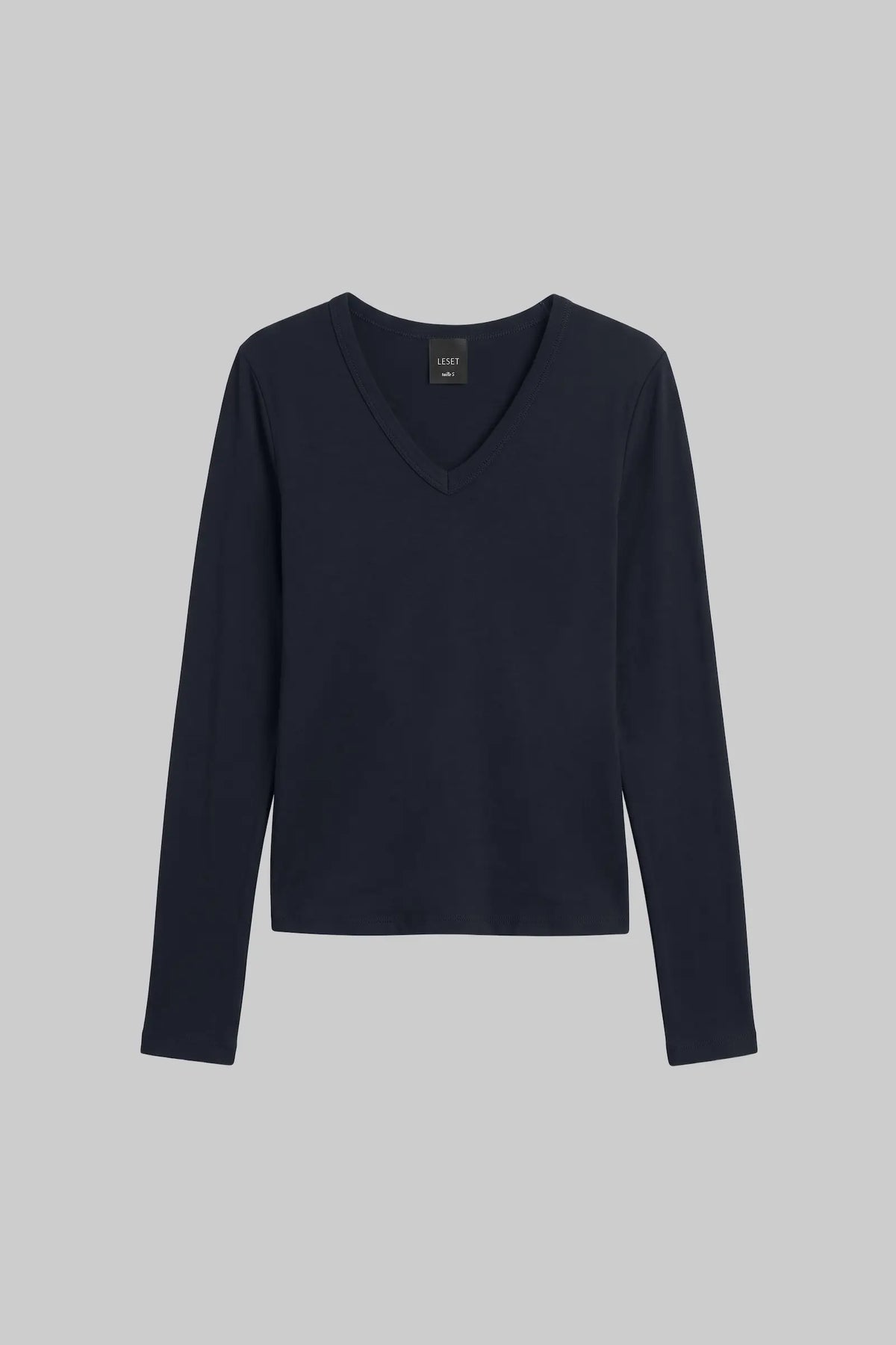 Nando Slim Long Sleeve V Neck - Black - Image 2