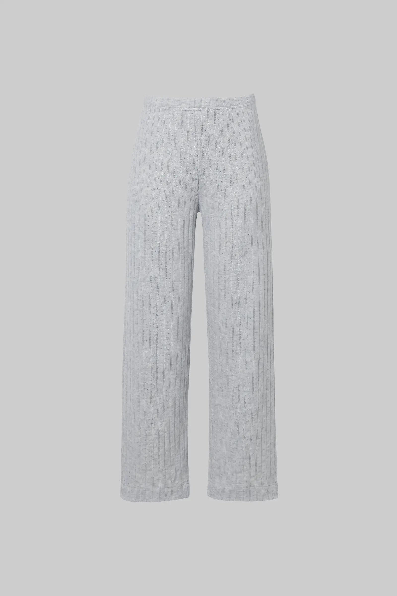 Pre-Order: Pointelle Crop Wide Leg Pant