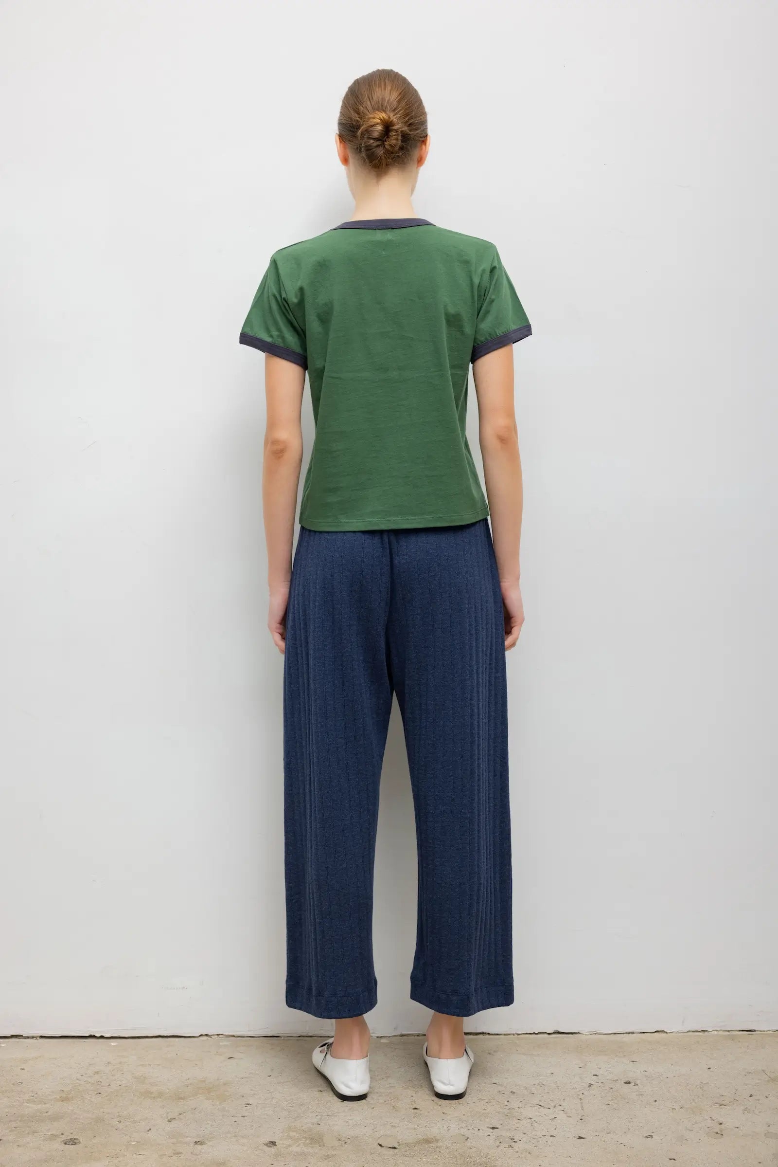Pointelle Crop Wide Leg Pant