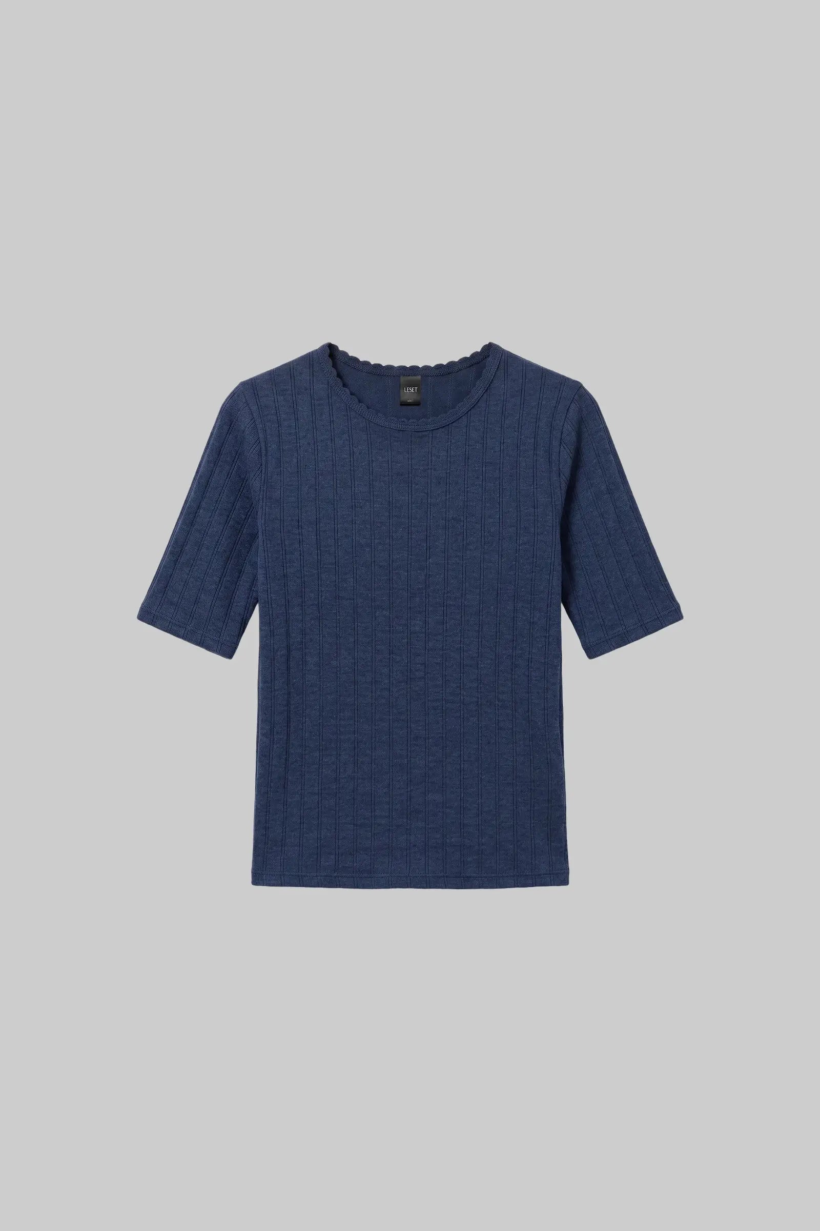 Pre-Order: Pointelle Mid Sleeve Slim Fit Tee-2