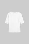 Pointelle Mid Sleeve Slim Fit Tee