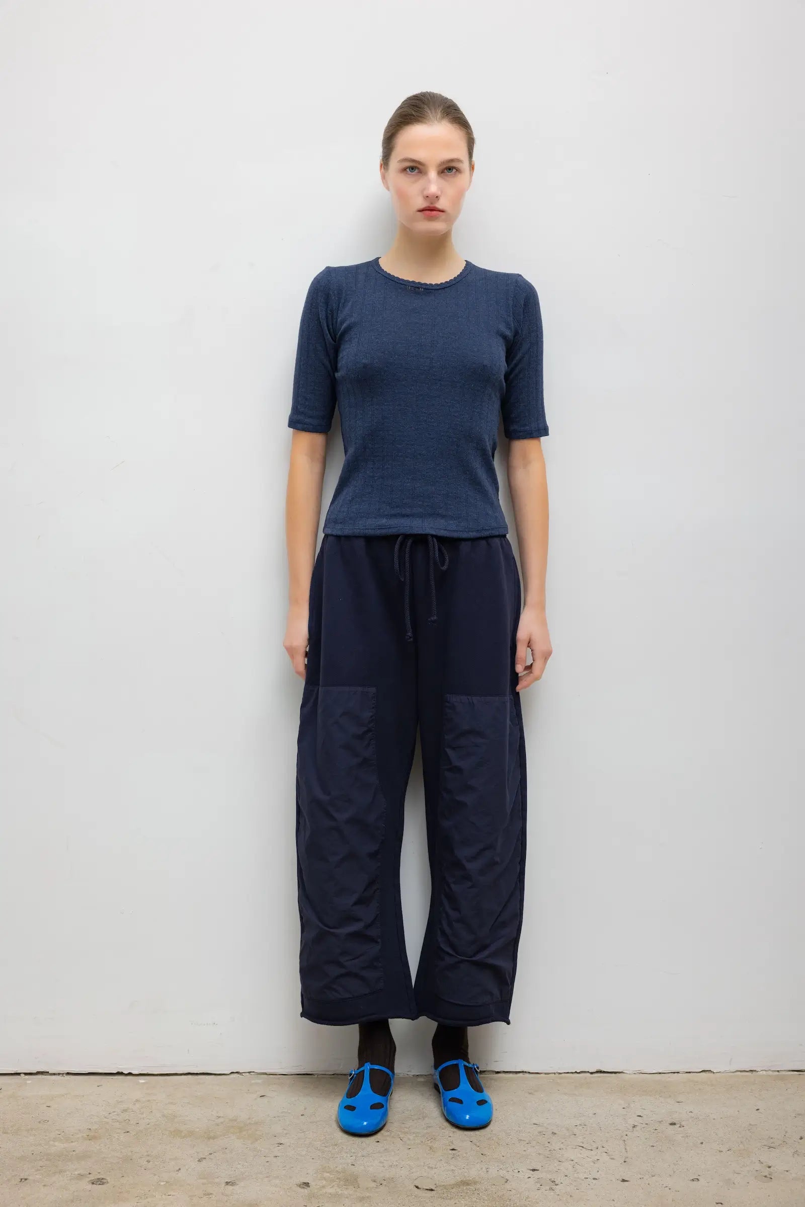Pre-Order: Pointelle Mid Sleeve Slim Fit Tee