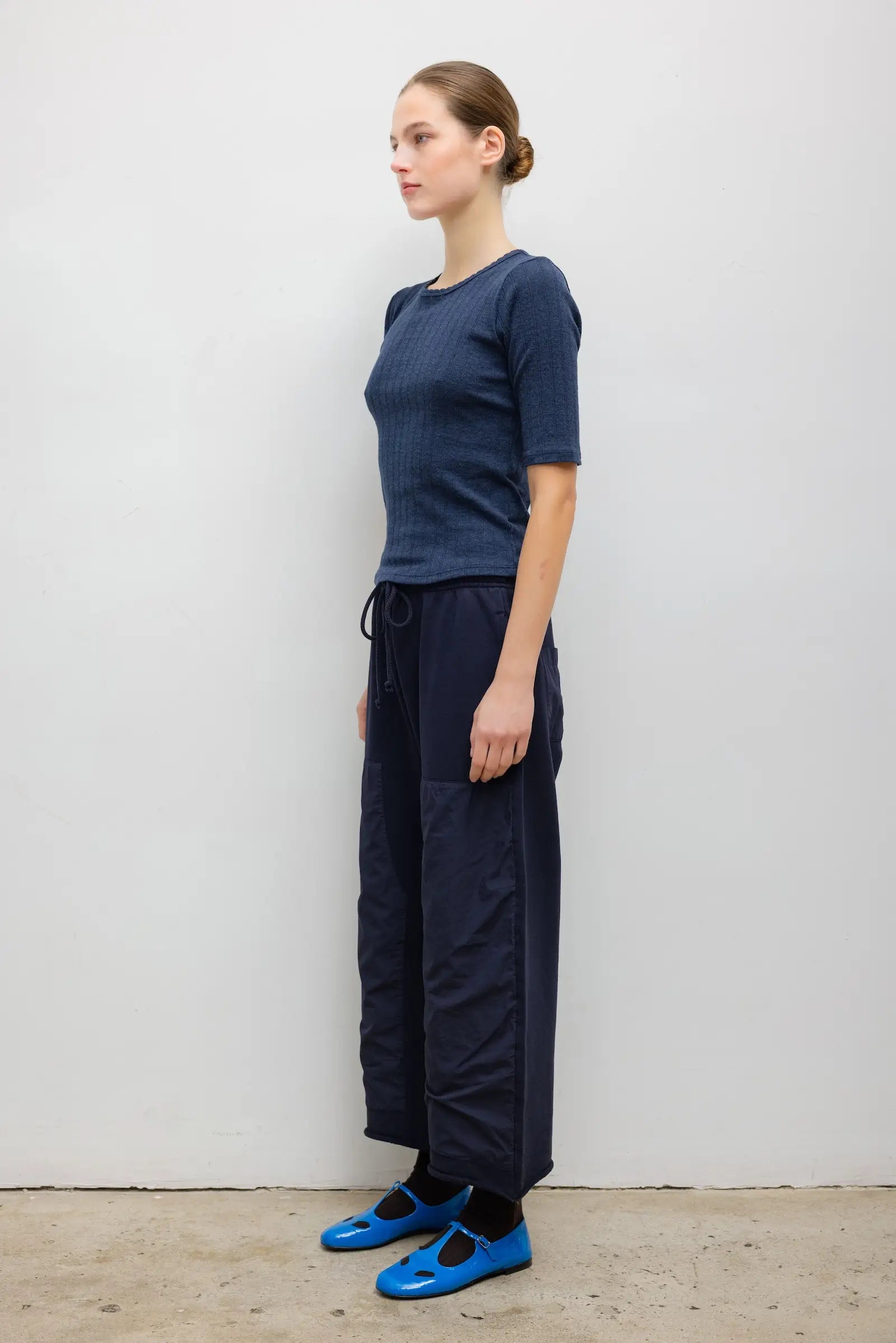 Pre-Order: Pointelle Mid Sleeve Slim Fit Tee