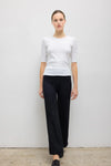Pointelle Mid Sleeve Slim Fit Tee