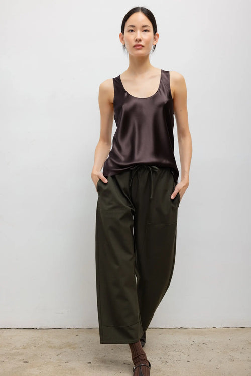 Barb Bias Tank - Chocolate - Image 5