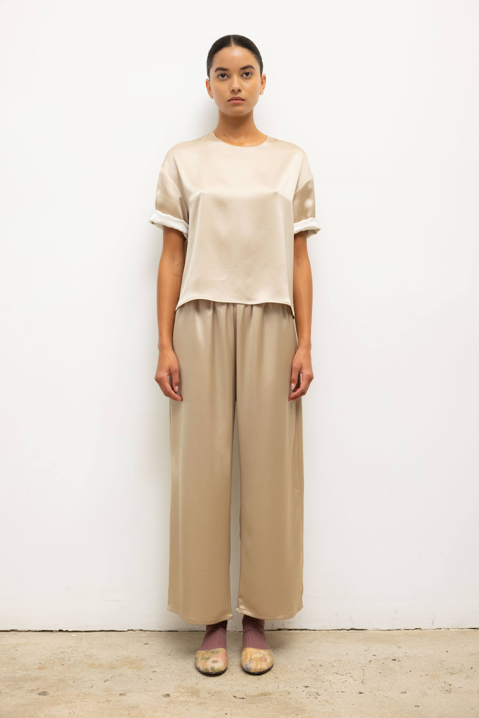 Barb Crop Drawstring Pant