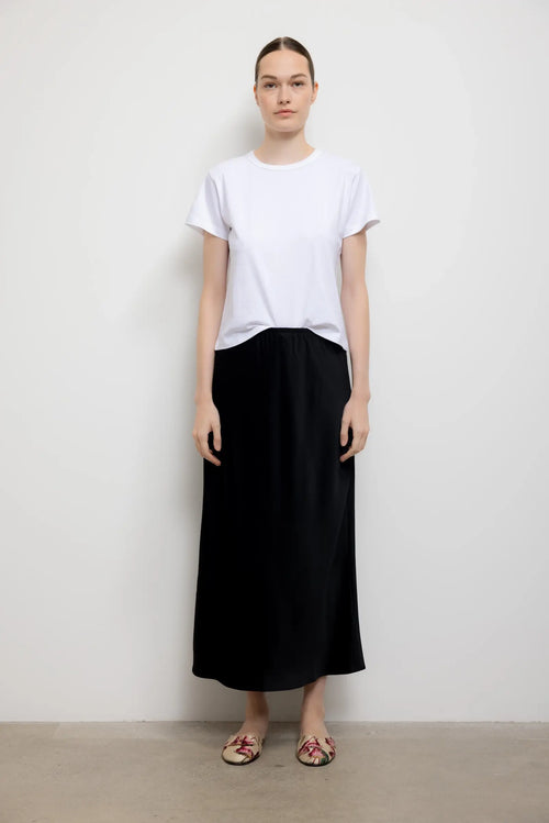 Barb Bias Ankle Skirt - Black - Image 1