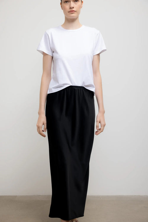 Barb Bias Ankle Skirt - Black - Image 4
