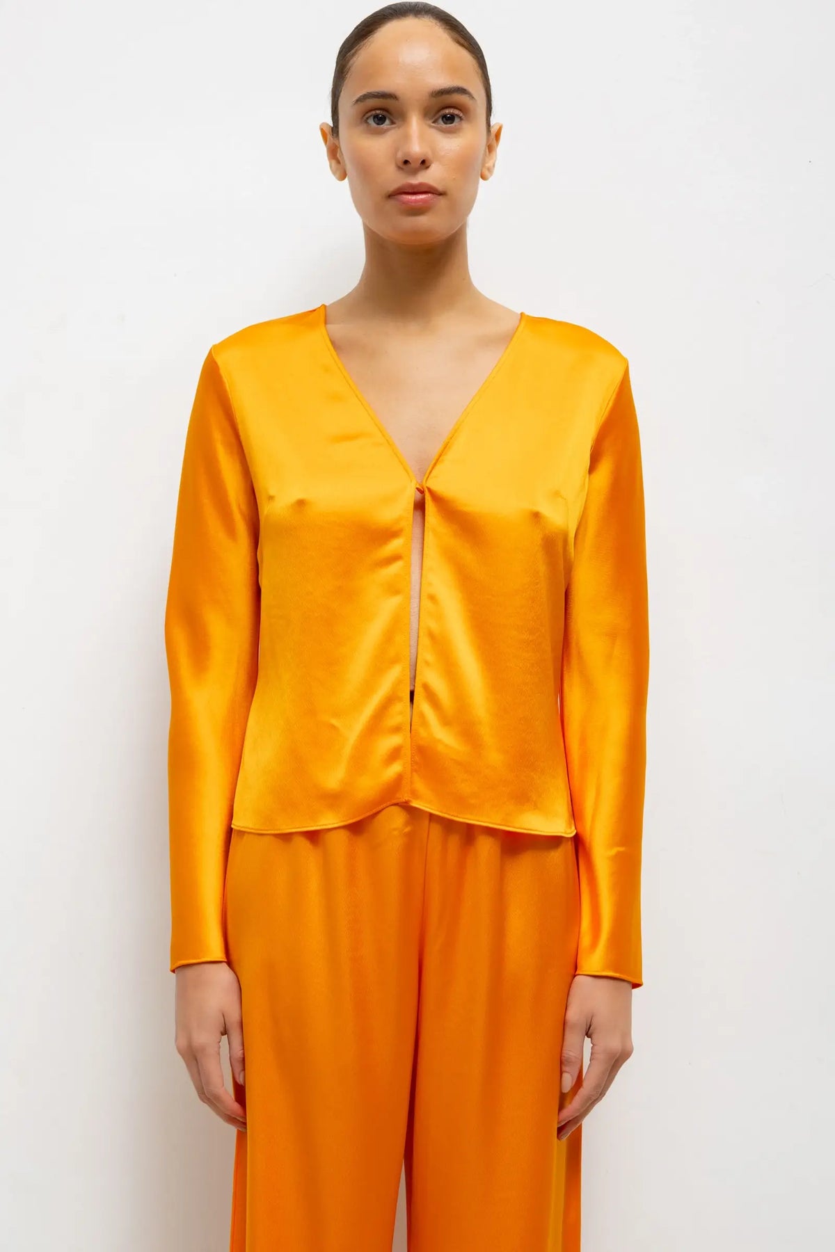 Barb Button Long Sleeve Top