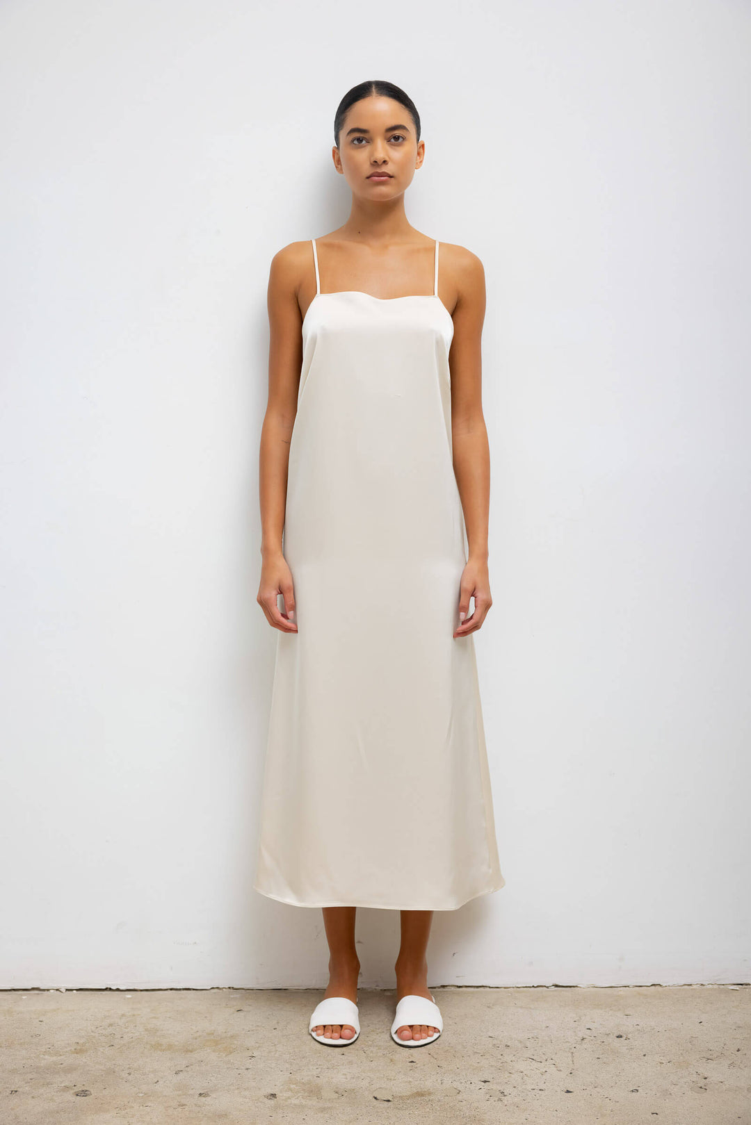 ワンピース BEEDEN LACE SATIN CAMI DRESS LESET_BARB_BARBCAMIMIDIDRESS_C