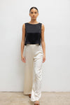 Barb Crop Sleeveless Crew