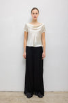 Barb Draped Neck Cap Sleeve