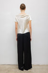 Barb Draped Neck Cap Sleeve