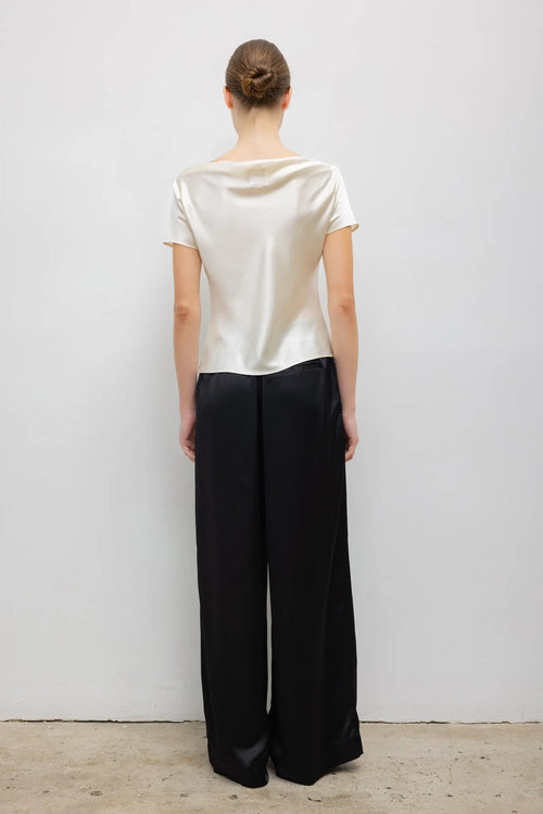 Barb Draped Neck Cap Sleeve - Creme - Image 6