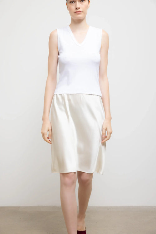 Barb Slip Skirt - Creme - Image 4