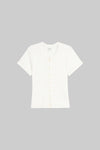 Pointelle Short Sleeve Cardigan