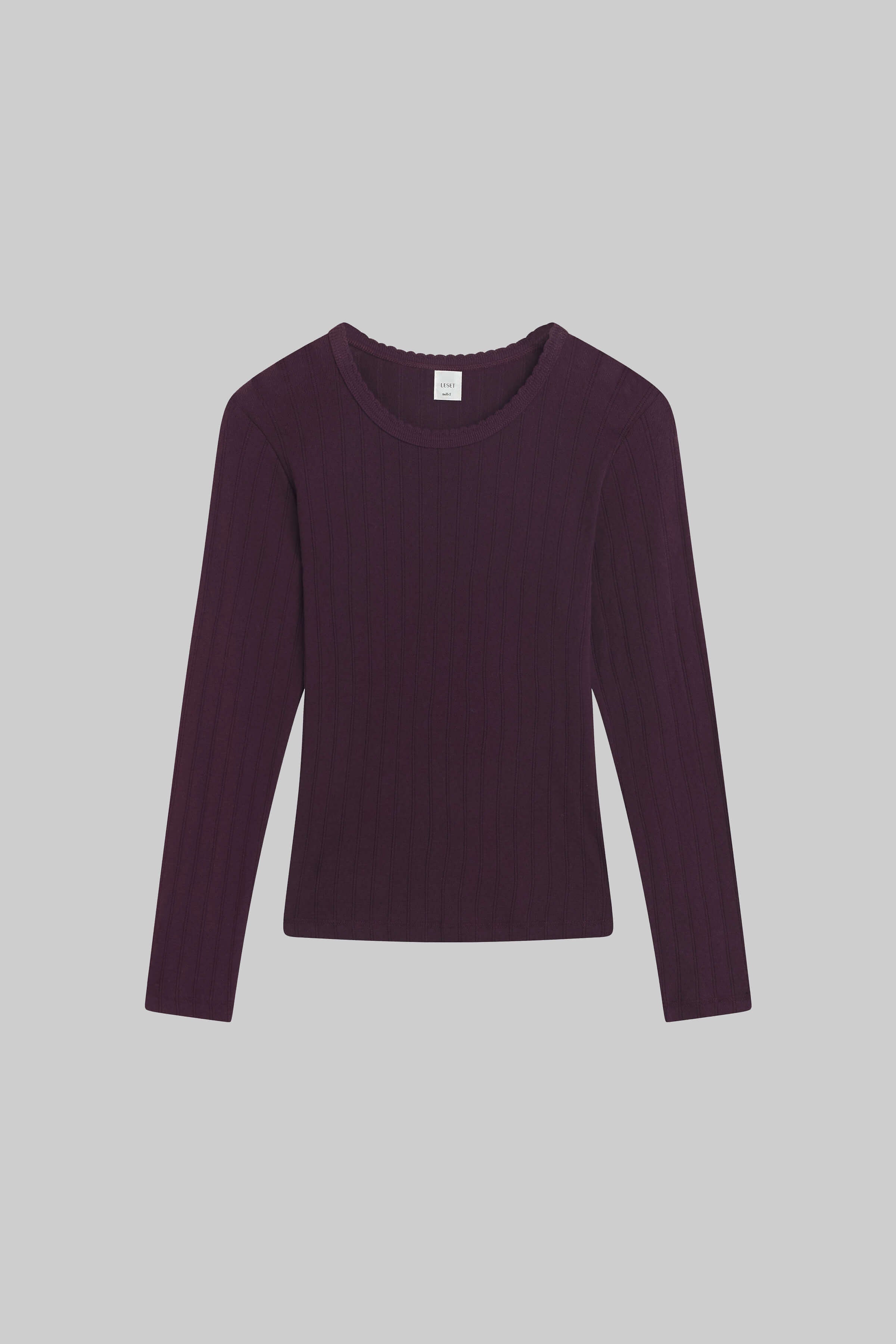 Pointelle Slim Fit Long Sleeve-2