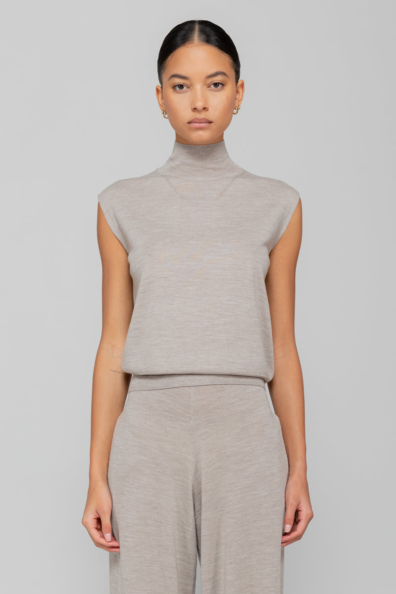 James Sleeveless Mock