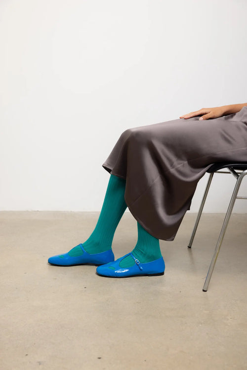 James Rib Socks - Aegean - Image 2