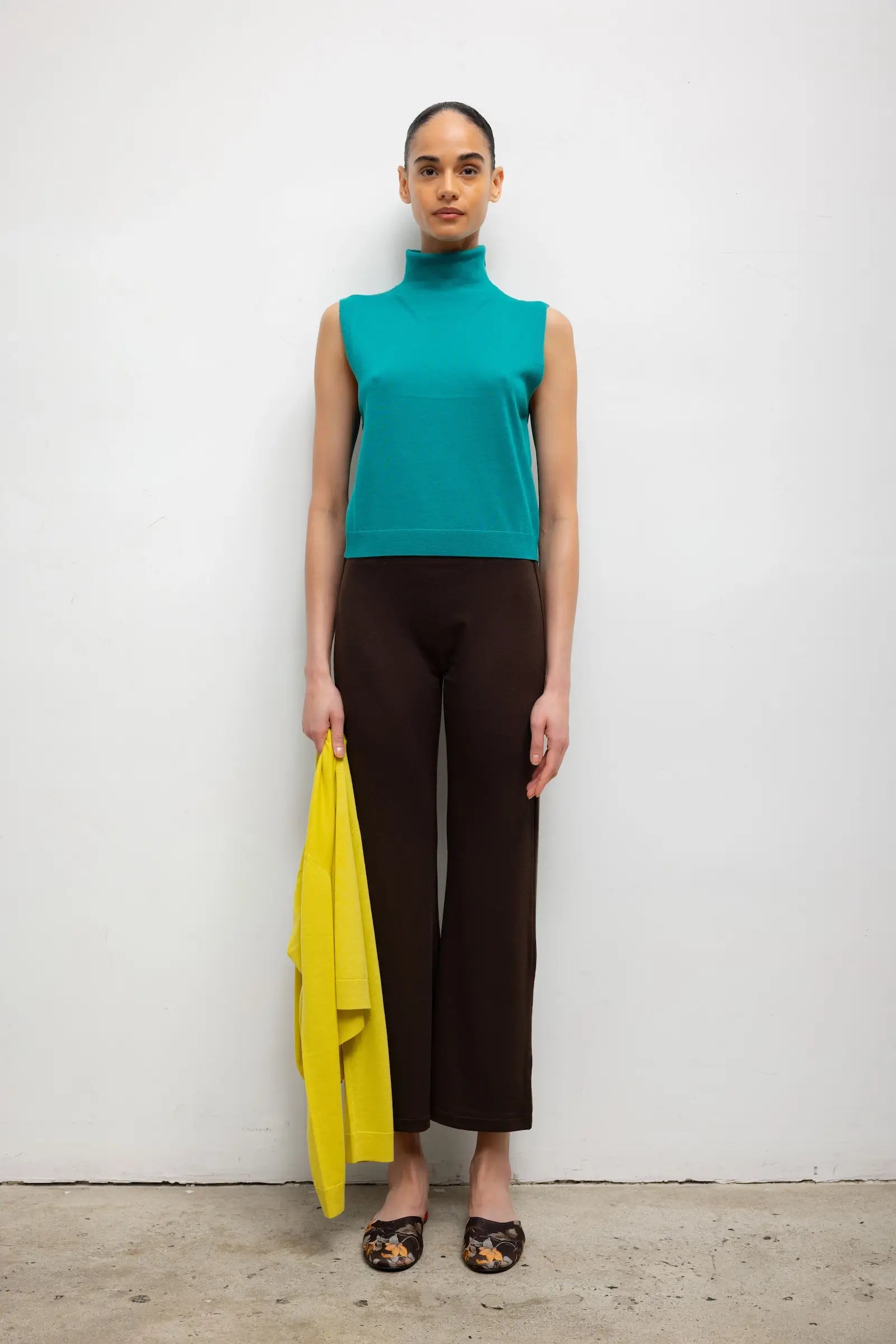 James Sleeveless Turtleneck