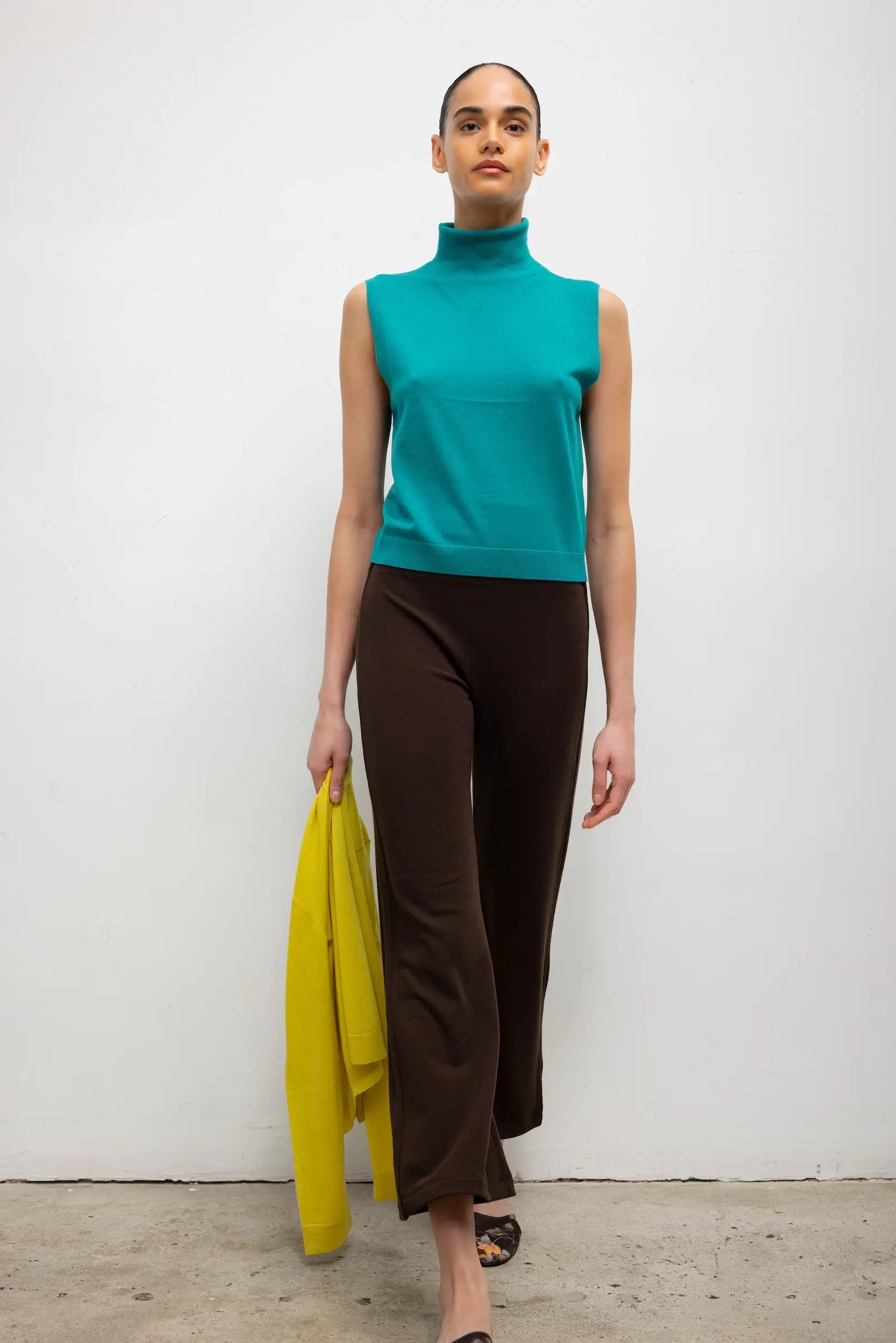 James Sleeveless Turtleneck